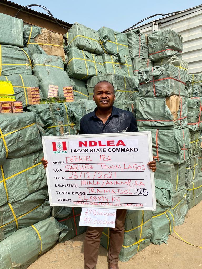 NDLEA prevents 8.3 million Tramadol caps, 56,782 bottles of Codeine from Circulation During Yuletide 