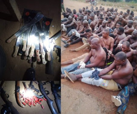 Nigerian  army arrests 150 political thugs heading to Ekiti