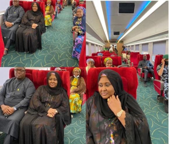Aisha Buhari’s First Train Ride from Abuja to Kaduna