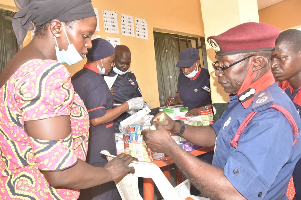 CIVIL PARAMILITARY RELATIONSHIP: NSCDC GIVES FREE MEDICAL CARE TO FCT RESIDENTS.