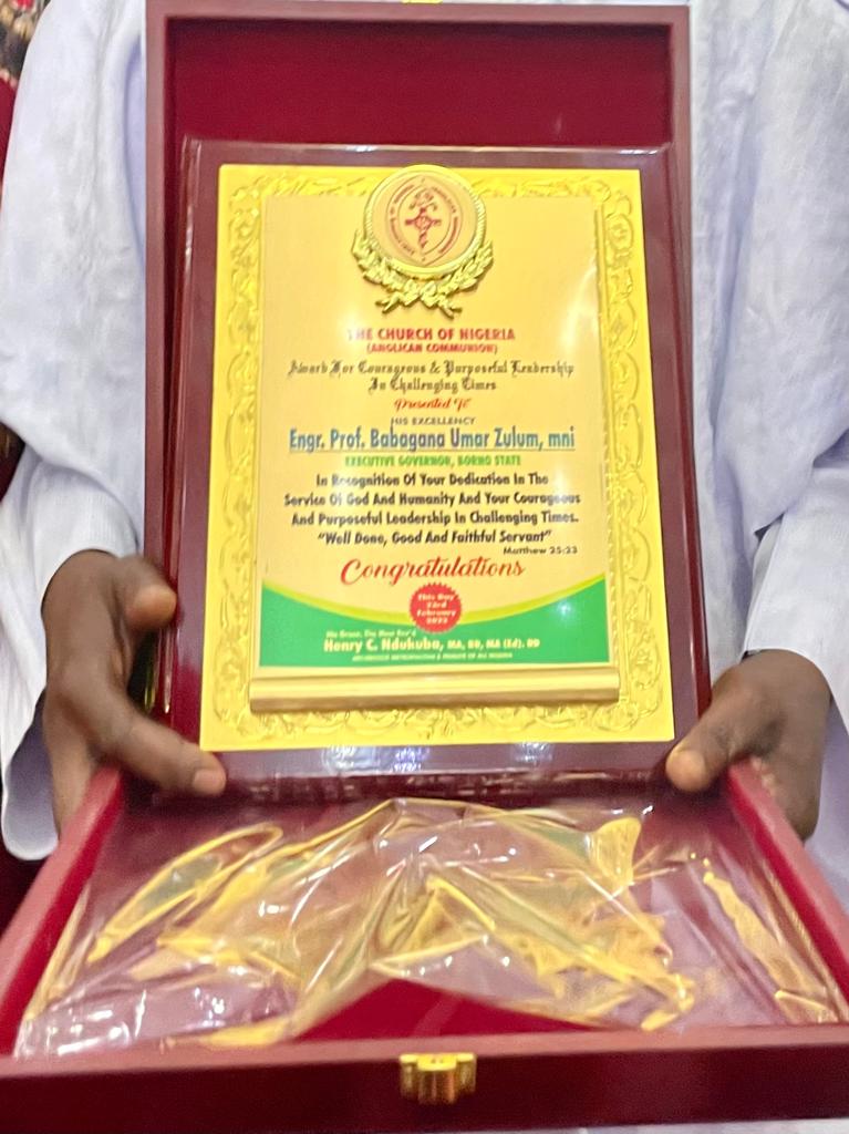 ZULUM: Award from A Church to A Governor