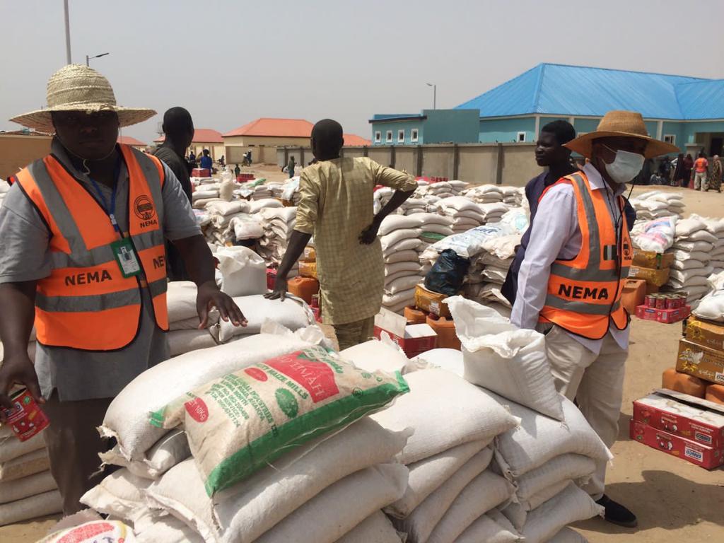 NEMA Distributes Food in Borno IDP Camps