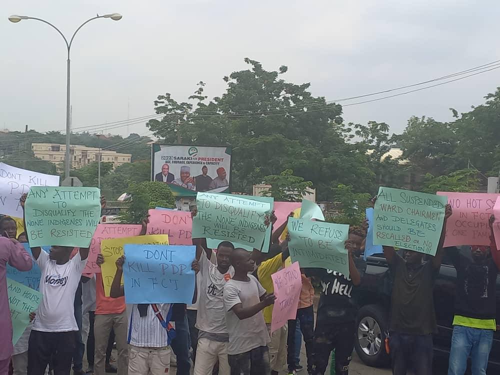 Protest rocks PDP over FCT primary