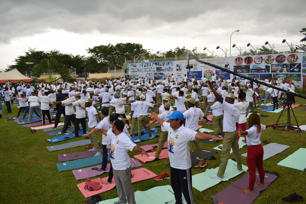 Yoga Enthusiasts Troops to Indian High Commission to Mark International Yoga Day