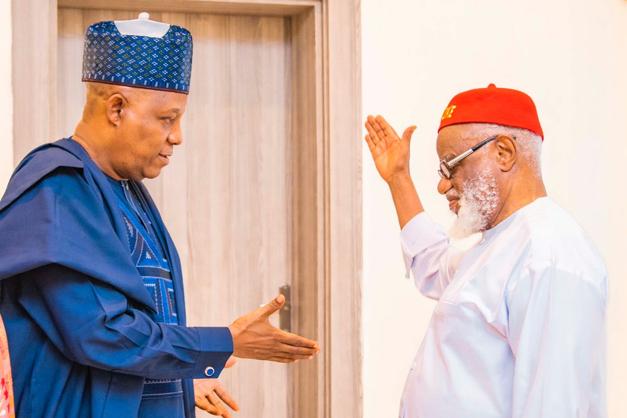 PHOTO-NEWS: Former Governor of Anambra State, Chukwuemeka Ezeife visits Shettima in Abuja