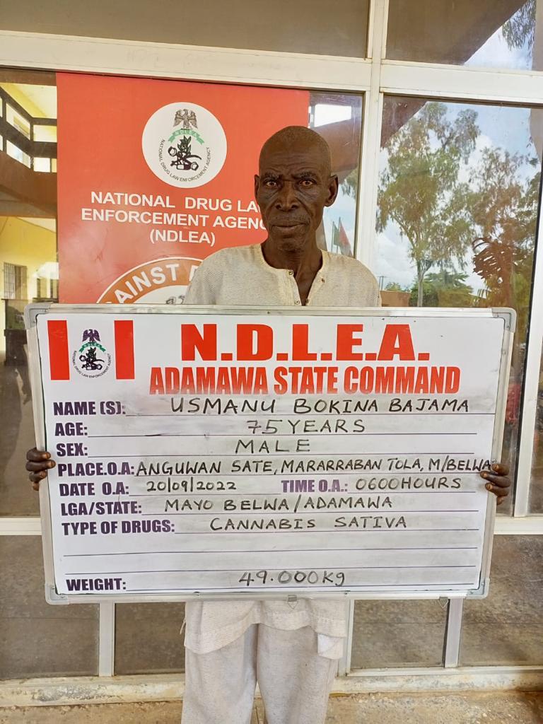 75-year-old grandpa, 21 others arrested by NDLEA in a clampdown on illicit drugs in 7 states
